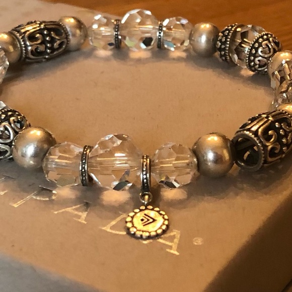 Silpada Sterling & Glass Stretch Bracelet B2413 - Picture 5 of 15